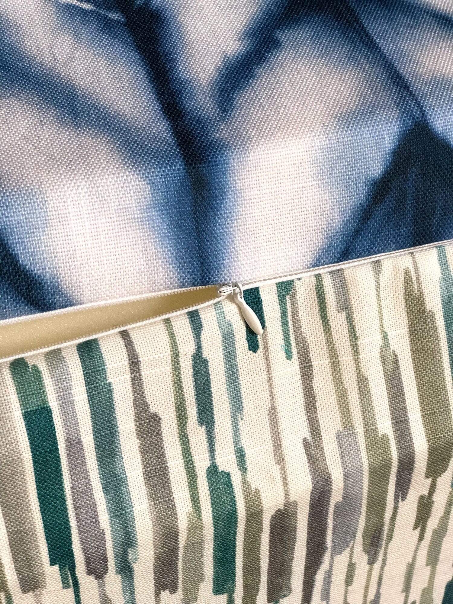 Rockin Cushions SALE Shibori Chevron Floor Pouf Cover, Ottoman Seat Cover